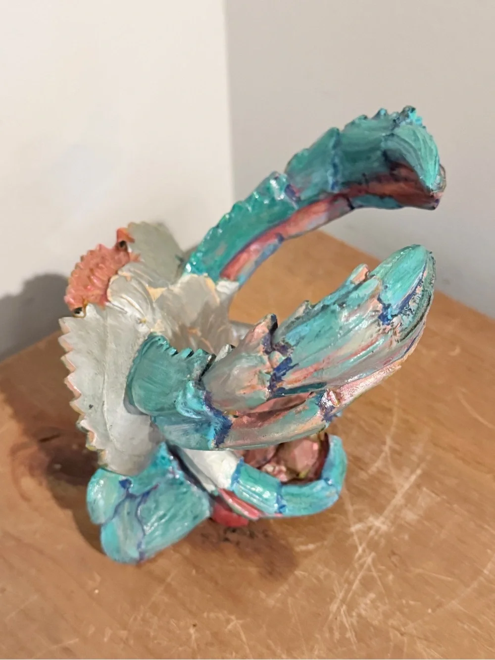 vintage large crab wine bottle holder